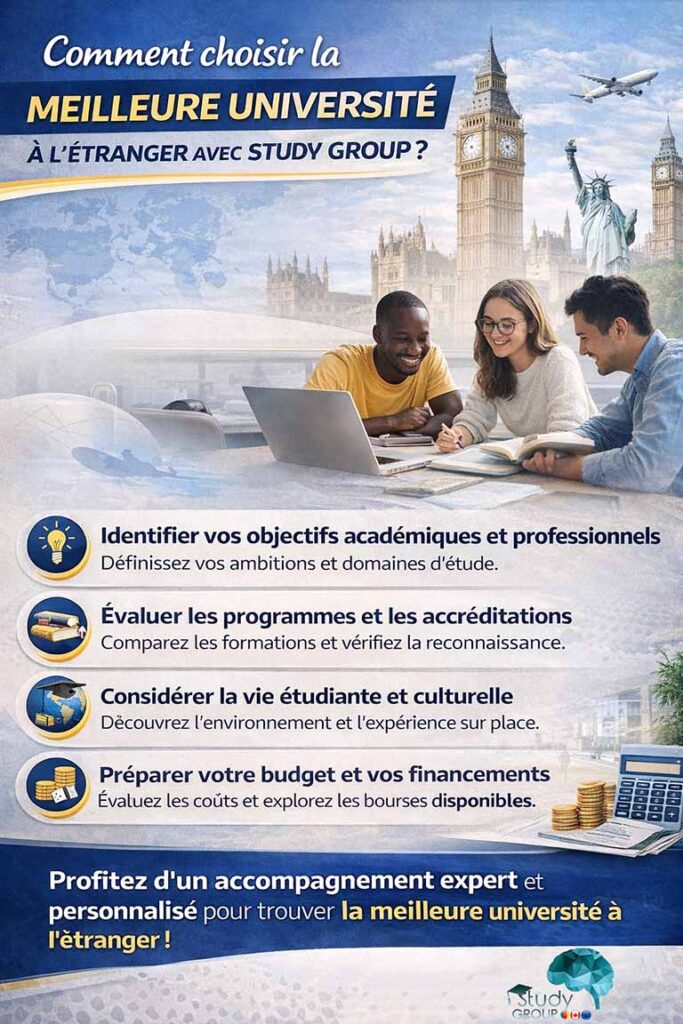 Comment choisir la meilleure université à l’étranger avec Study GROUP